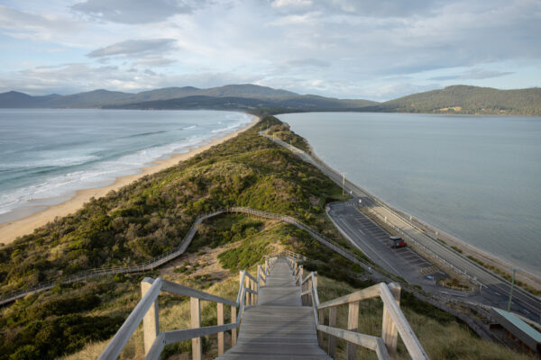 Bruny Island Neck is an isthmus of land connecting north and south Bruny Island.